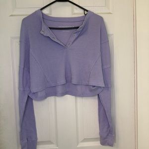 Light Purple Never Worn Crop Long Sleeve Sweater